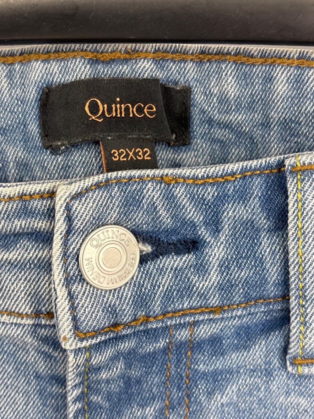 Quince Mens Warren Stretch Slim Straight Leg Jean Artic Blue 32X32 - Picture 2 of 5